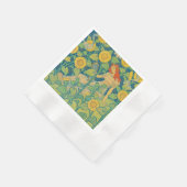 ひまわり園の花の子の女性 縁ありカクテルナプキン (角)