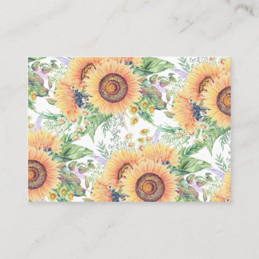 ひまわり園フローラ赤ちゃんシャワーギフトディスプレイ エンクロージャーカード (裏面)