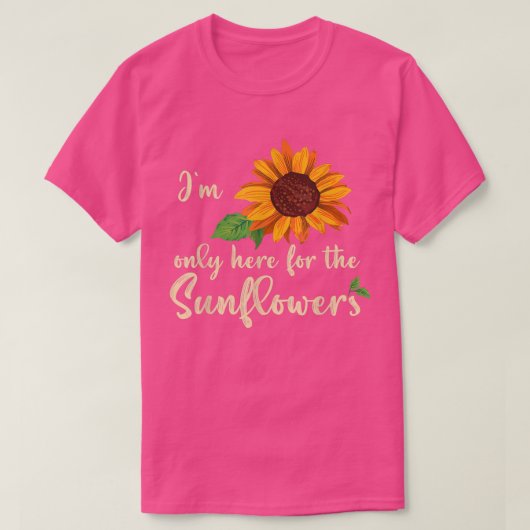 ひまわり園芸花Sのためだけにここにいる Tシャツ (デザイン正面)