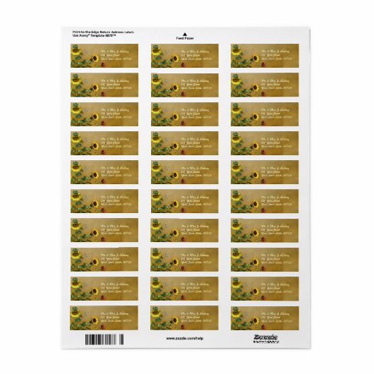 ひまわり園1 ラベル (フルシート)