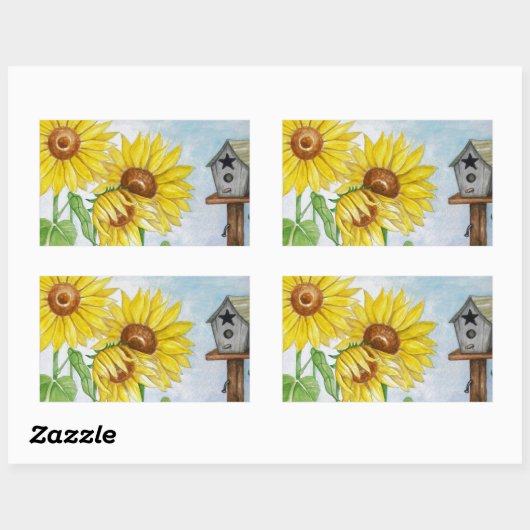 ひまわり園 長方形シール (シート)