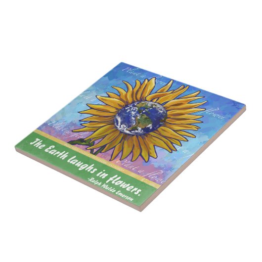 ひまわり地球引用文 タイル (側面)