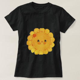 ひまわり基本ブラックティー高品質* Tシャツ