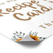 ひまわり場所レシピカードはこちらシャワーサイン ポスター (角)