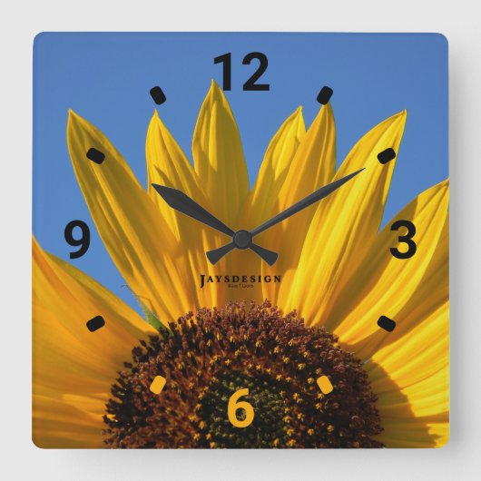 ひまわり壁時計 スクエア壁時計 (正面)