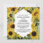 ひまわり夏のコラエレガントージ編集可能ブライダル 招待状 (正面)
