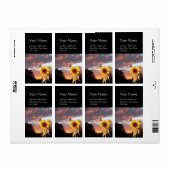 ひまわり夏の夕日 ラベル (フルシート)