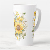 ひまわり夏ラテ磁器杯 カフェラテマグ (右アングル)