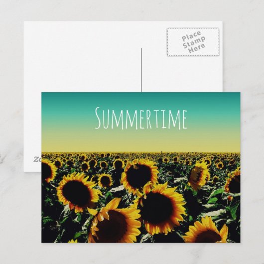 ひまわり夏期 ポストカード (正面/裏面)