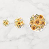 ひまわり夏用テーブル紙吹雪セット コンフェッティ (正面)