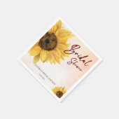 ひまわり夏秋ブライダルシャワーテンプレート スタンダードカクテルナプキン (角)