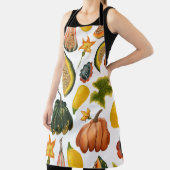 ひまわり夏：ヴィンテージ水彩パターン エプロン (インサイチュ)