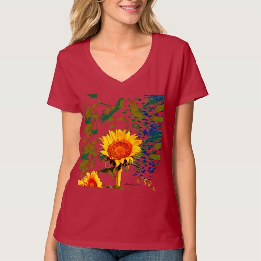 ひまわり夕べ Tシャツ (正面)