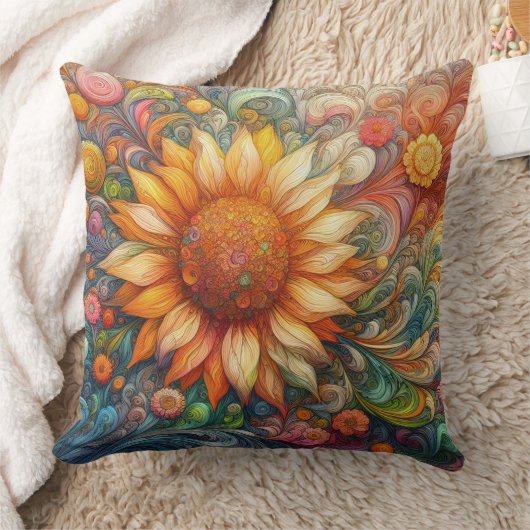 ひまわり夢 クッション (ブランケット)