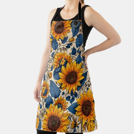 ひまわり夢：私たちと喜びの料理を抱く エプロン