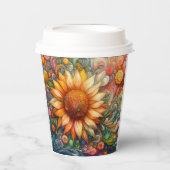 ひまわり夢 紙コップ (正面)