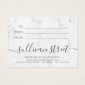 ひまわり大理石小物商品券 (裏面)