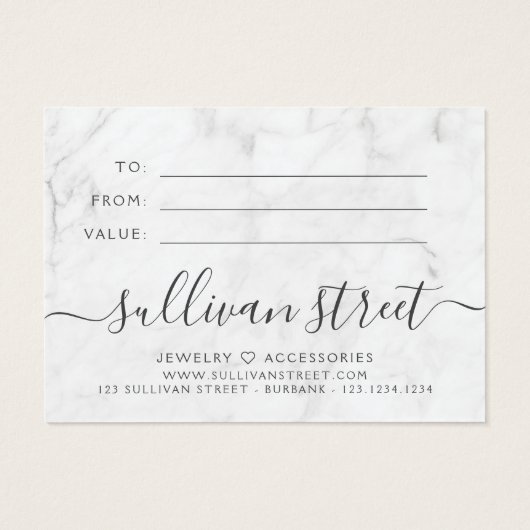 ひまわり大理石小物商品券 (裏面)