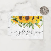 ひまわり大理石小物商品券 ノートカード (正面/裏面インサイチュ)