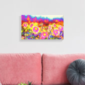 ひまわり太陽の畑 キャンバスプリント (インサイチュ (リビング))