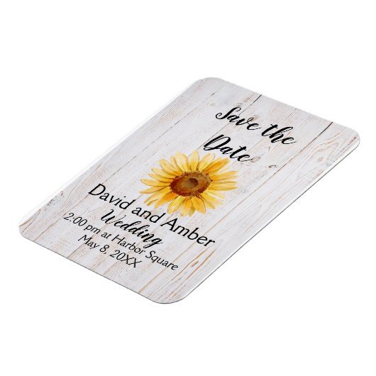 ひまわり太陽の輝き日付磁石を保存 マグネット (左側)