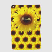 ひまわり太陽 ゴルフタオル (正面)