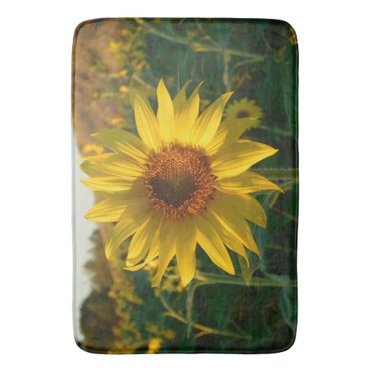 ひまわり太陽 バスマット (正面縦)