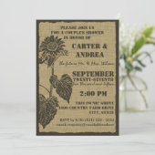 ひまわり夫婦のシャワー 招待状 (スタンド正面)