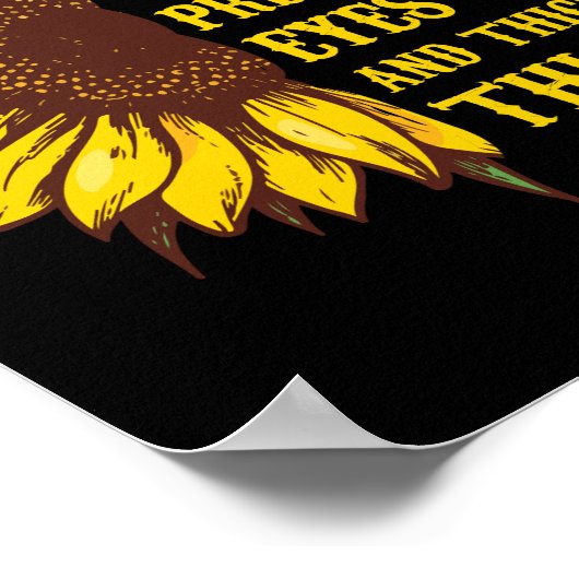 ひまわり女の子のタトゥーかわいらし目の太い太もも ポスター (角)