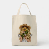 ひまわり女の子 トートバッグ (裏面)