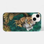 ひまわり女性iPhoneケース iPhoneケース (裏面横)