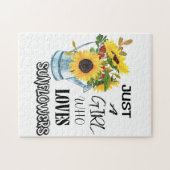 ひまわり好きな女の子 ジグソーパズル (横)