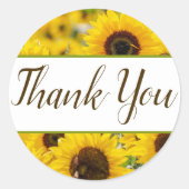 ひまわり好きスタンプ ラウンドシール (正面)