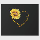 ひまわり好き |愛のパパと娘 ラッピングペーパー (フラット)