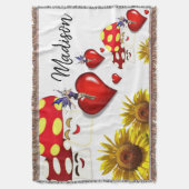 ひまわり妖精キノコブランケット スローブランケット (正面縦)