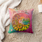 ひまわり妖精ピンクのフローラ女の子のベビー状態 クッション (ブランケット)