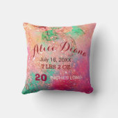 ひまわり妖精ピンクのフローラ女の子のベビー状態 クッション (裏面)