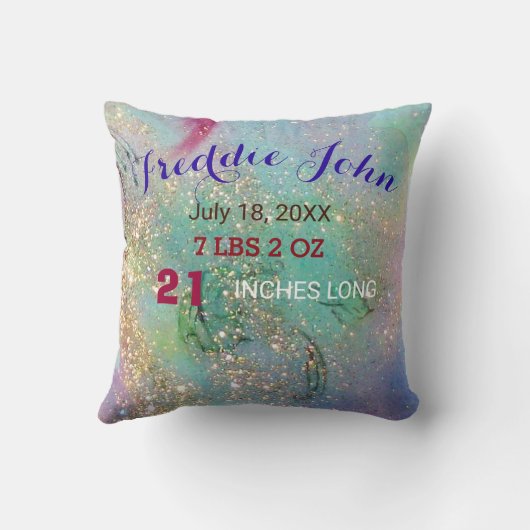 ひまわり妖精ピンクブルーフローラボーイベビー状態 クッション (裏面)