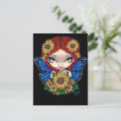 「ひまわり妖精」はがき ポストカード (スタンド正面)