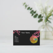 ひまわり妖精、紫の赤が黒で花盛り 名刺 (スタンド正面)