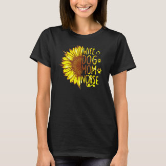 ひまわり妻ドッグママナースマザーズ日ナース日 Tシャツ