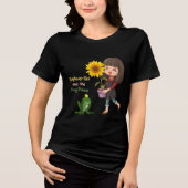 ひまわり娘とカエル王子 トライブレンドTシャツ (正面)