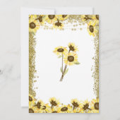 ひまわり婚約したパーティの招待状 招待状 (裏面)