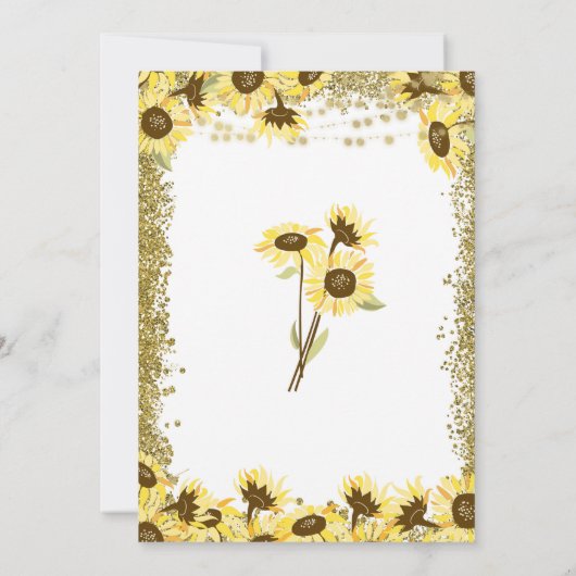 ひまわり婚約したパーティの招待状 招待状 (裏面)