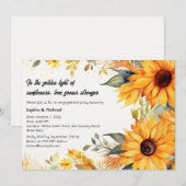 ひまわり婚約パーティ 招待状 (正面/裏面)