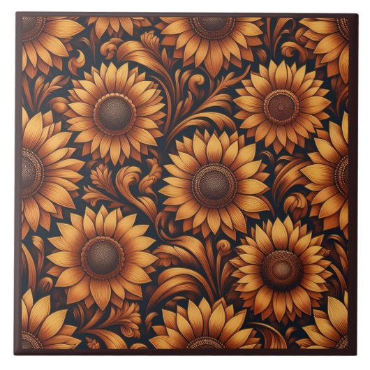 ひまわり季節 タイル (正面)