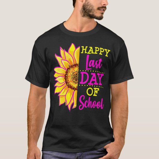 ひまわり学校の最後の日先生ギフト年末 Tシャツ (正面)