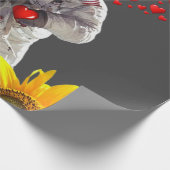 ひまわり宇宙飛行士マットラッピング紙 ラッピングペーパー (角)