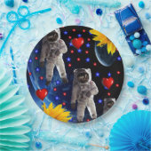 ひまわり宇宙飛行士紙プレート ペーパープレート (パーティー)