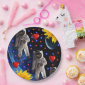 ひまわり宇宙飛行士紙プレート ペーパープレート (パーティー)